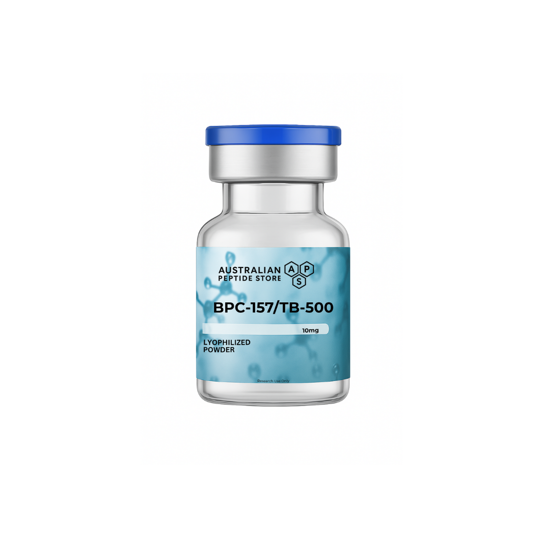 BPC-157/TB-500 10mg peptide vial with blue cap 
